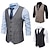 cheap Cosplay &amp; Costumes-The Great Gatsby 1920s Vintage Masquerade Vest Waistcoat Outerwear Men&#039;s Slim Fit Costume Gray / Camel / Black Vintage Cosplay Sleeveless Event / Party