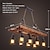 cheap Pendant Lights-95cm LED Long Retro Strip Wooden Chandelier with Glass Shade Rope Pendant Light 8 Heads Warm White Lights Decorative Lighting Fixture Retro Rustic Antique Ceiling Lamp AC110V AC220V