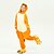 cheap Kigurumi Pajamas-Kid&#039;s Kigurumi Pajamas Cartoon Dragon Onesie Pajamas Polar Fleece Orange Cosplay For Boys and Girls Animal Sleepwear Cartoon Festival / Holiday Costumes / Leotard / Onesie / Leotard / Onesie