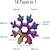 baratos Chaves de Fenda &amp; Aparafusadoras-18-em-1 edc multi-ferramenta com caixa de presente tipo cartão floco de neve combinação de cartão multifunções compacta chave de fenda de aço inoxidável gadget chave de caminhada ao ar livre bolso