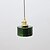 abordables Luces de isla-17 cm lámpara colgante luz de noche estilo vintage dorado y verde cobre latón moderno 110-120v 220-240v
