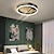abordables Luces de techo regulables-40 cm luz de techo led nórdico moderno diseño de círculo de oro negro luces de montaje empotrado acabados pintados de metal inspirado en la naturaleza 220-240 v