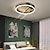 cheap Dimmable Ceiling Lights-40cm LED Ceiling Light Nordic Modern Black Gold Circle Design Flush Mount Lights Metal Painted Finishes Nature Inspired 220-240V