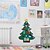 cheap Christmas Decorations-38*28inches Kids DIY Felt  luminous Christmas Tree with Ornaments Children New Year Gifts for Christmas Door Wall Hanging Decoration（95*70CM)