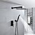 cheap Shower Faucets-10 Inch Black Shower Faucets Sets Complete with Rainfall Shower Head Ceiling Mounted Shower Head System(Contain Shower Faucet Rough-in Valve Body and Trim)