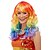 billige Kostumeparykker-cosplay paryk bølget midterste del paryk langt flerfarvet syntetisk hår kvinders moderigtigt design blandet farve fodboldfans parykker halloween paryk