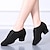 cheap Practice Dance Shoes-Women&#039;s Latin Shoes Teacher shoes Practice Trainning Dance Shoes Line Dance Performance Indoor ChaCha Professional Split Sole Thick Heel Black