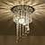 billige Indbyggede og semiindbyggede ophæng-20cm LED lysekrone krystal loftslampe lanterne Desgin flush mount lys metal galvaniseret moderne juledekoration 110-120V 220-240V