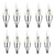 cheap LED Candle Lights-10pcs High Bright Lampara Led E14 Candle LED Bulb 5W 7W LED Light Lamp 220V Silver Cool White Ampoule