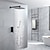 billiga Duschkranar-Duschkran / Regnduschsystem Uppsättning - Handdusch inkluderad Fast montering Regndusch Nutida Elektropläterad Monteras inomhus Keramisk Ventil Bath Shower Mixer Taps