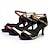 olcso Latin cipők-Női Latin cipő Teljesítmény Gyakorlat Szatén Magassarkúk Kubai sarok Fekete és arany Fekete és ezüst Fekete / Piros
