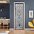 preiswerte Türaufkleber-wasserdichte kreative marokkanische nachahmung tür aufkleber wohnzimmer entfernbare pvc dekoration wandtattoo wandaufkleber für schlafzimmer wohnzimmer 77x200 cm