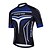 cheap Women&#039;s Cycling Clothing-21Grams® Men&#039;s Short Sleeve Cycling Jersey Summer Polyester Dark Blue Bike Jersey Top Mountain Bike MTB Road Bike Cycling Breathable Quick Dry Reflective Strips Sports Clothing Apparel / Stretchy