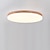 olcso Tompítható mennyezeti lámpák-26/38/48 cm-es led mennyezeti lámpa nordic fa kerek dizájn süllyesztett lámpák természet ihlette 110-120v 220-240v
