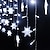 billige LED-kædelys-juledekorationslys 3,5m 96stk ledede snefnug gardin streng lys med 8 flashtilstande plug in fe krans lys til vindue gardin hjem ferie fest udendørs indretning vandtæt