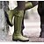 cheap Women&#039;s Boots-Women&#039;s Boots Riding Boots Daily Solid Colored Knee High Boots Winter Buckle Low Heel Round Toe Vintage PU Loafer Black Yellow Blue