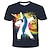 billiga pojkes 3d t-shirts-Pojkar 3D Grafisk Djur Tecknat T-shirt Kortärmad 3D-tryck Sommar Aktiv söt stil Polyester Barn