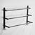 cheap Towel Bars-Wall Mounted Towel Rack with Hooks,Stainless Steel 3-TierTowel Holder Storage Shelf for Bathroom 40cm~70cm Towel Bar Towel Rail Towel Hanger(Matte Black)