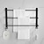 cheap Towel Bars-Wall Mounted Towel Rack with Hooks,Stainless Steel 3-TierTowel Holder Storage Shelf for Bathroom 40cm~70cm Towel Bar Towel Rail Towel Hanger(Matte Black)