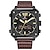 ราคาถูก นาฬิกากีฬา-KADEMAN สำหรับ สำหรับผู้ชาย ผู้ชาย อะนาล็อก-ดิจิตอล ดิจิตอล tonneau ไม่เป็นทางการ คลาสสิก กันน้ำ ปฏิทิน นาฬิกาจับเวลา โลหะผสม หนัง / สองปี
