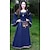 cheap Historical &amp; Vintage Costumes-Outlander Classic &amp; Timeless Medieval Cocktail Dress Vintage Dress Prom Dress Fall Adults&#039; Female Polyester / Cotton Blend Costume Green / Blue / Black Vintage Cosplay Round Neck Ankle Length / #