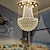 abordables Lámparas de araña-Lámpara de techo de araña de cristal de 60 cm acero inoxidable galvanizado moderno 110-120v 220-240v