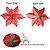 cheap Christmas Decorations-12pcs glitter poinsettia christmas tree ornament artificial wedding christmas flowers xmas tree wreaths decor ornament, 5.5inch, red and gold for choice (red)