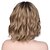 cheap Synthetic Trendy Wigs-Burgundy Wigs for Women Synthetic Curly Bob Wig with Bangs Wavy Hair Wig Wine Red Color Shoulder Length Wigs for Wome