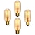 Недорогие Лампы накаливания-6шт 4шт 40w e26 e27 t45 теплый желтый 1400-2800 k ретро затемняемая декоративная лампа накаливания винтаж эдисон лампочка 220-240 v