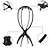 Χαμηλού Κόστους Εργαλεία &amp; Αξεσουάρ-Περίπτερο 3τμχ. πτυσσόμενη μαύρη θήκη περούκας για κοντά μαλλιά 14,2 ίντσες πτυσσόμενη οθόνη