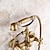 cheap Shower Faucets-Shower Faucet Set Brass with Bathtub Spout Shower System, 2 Knob Handle Telephone Style Heldhand Showerhand 1.5m Hose Wall Mounted Tap