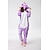 cheap Kigurumi Pajamas-Adults&#039; Kigurumi Pajamas Unicorn Pony Onesie Pajamas Flannel Toison White / Purple / Purple Cosplay For Men and Women Animal Sleepwear Cartoon Festival / Holiday Costumes / Leotard / Onesie
