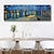 cheap Landscape Paintings-Hand Painted Van Gogh Museum Quality Oil Painting - Abstract Landscape Starry Night Over the Rhone Modern Large Rolled Canvas