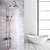 cheap Shower Faucets-Shower Faucet,Shower System Set - Handshower Included pullout Waterfall Vintage Style / Country Antique Brass Mount Outside Ceramic Valve Bath Shower Mixer Taps