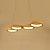 baratos Luzes pendentes-4/5 cabeças levou luz pendente moderna círculo nórdico design do anel em madeira sala de jantar bar restaurante acabamentos pintados 75cm 90cm 110-120v 220-240v