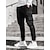 お買い得  カーゴパンツ-男性用 カーゴパンツ ズボン パッチワーク ドローストリング 弾性ウエスト カラーブロック スポーツ・アウトドア デイリーウェア コットン混 ストリートファッション スポーティー スリム ブラック ホワイト