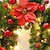 abordables Decoraciones navideñas-Guirnalda decorativa de mimbre de Navidad de 2,7 m
