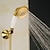 abordables Robinetteries de douche-ensemble de robinets de douche douchette inclus style vintage/laiton campagnard/montage électrolytique à l&#039;extérieur valve en céramique bain douche