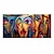 tanie Obrazy z ludźmi-Hang-Malowane obraz olejny Ręcznie malowane - Ludzie Pop art Nowoczesny Zwinięte płótna / Zwijane płótno