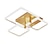 preiswerte Dimmbare Deckenleuchten-40cm 47cm LED Deckenleuchte moderne nordische quadratische Acryl stufenlose dimmende Deckenleuchte Gold nordische moderne Wohnzimmer Schlafzimmer Esszimmer