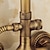 cheap Shower Faucets-Shower Faucet,Shower System Set - Handshower Included Pullout Waterfall Vintage Style / Country Antique Brass Mount Outside Ceramic Valve Bath Shower Mixer Taps