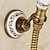 cheap Shower Faucets-Shower Faucet Set - Handshower Included pullout Waterfall Vintage Style / Country Antique Brass Mount Outside Ceramic Valve Bath Shower Mixer Taps