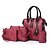 cheap Bag Sets-women&#039;s tassel shoulder bags retro simple handbags wallets crossbody multipurpose bags set 4 pcs (pink)