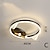 cheap Dimmable Ceiling Lights-40cm LED Ceiling Light Nordic Modern Black Gold Circle Design Flush Mount Lights Metal Painted Finishes Nature Inspired 220-240V