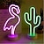 ieftine Lumini Decor &amp; Noapte-flamingo copac de cocos cactus decor lumina nocturna decor de craciun de revelion aa alimentat cu baterii usb 1buc
