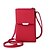 billige Mobiltasker-mode tegnebog kvinder mini crossbody taske mobiltelefon taske lille håndtaske kortholder pung pung skuldertaske (rød)