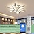 Недорогие Потолочные светильники с диммером-светодиодный регулируемый потолочный светильник современный одуванчик акриловая потолочная панель в скандинавском стиле минималистичный многослойный дизайн гостиная столовая освещение ac220v с