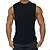 abordables camisetas y tanques activos para hombres-Hombre Camiseta sin mangas Running Top de ejercicio Sin Mangas Chalecos Verano Transpirable Secado rápido Aptitud física Entrenamiento de gimnasio Baloncesto Ropa de deporte Ropa de Deporte Negro