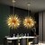 levne Lustry-75cm LED přívěsek světla Globus desgin pampeliška světlo moderní zlatý stříbrný lustr obývací pokoj bar jídelna restaurace hliník galvanicky pokoveno 110-120v 220-240v
