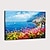 お買い得  風景画-油絵手作り手描き壁アート風景ガーデン田舎海山家の装飾装飾ロールキャンバスフレームなしストレッチなし